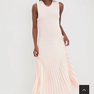 Tuckernuck Cream and Pink Midi Dress
